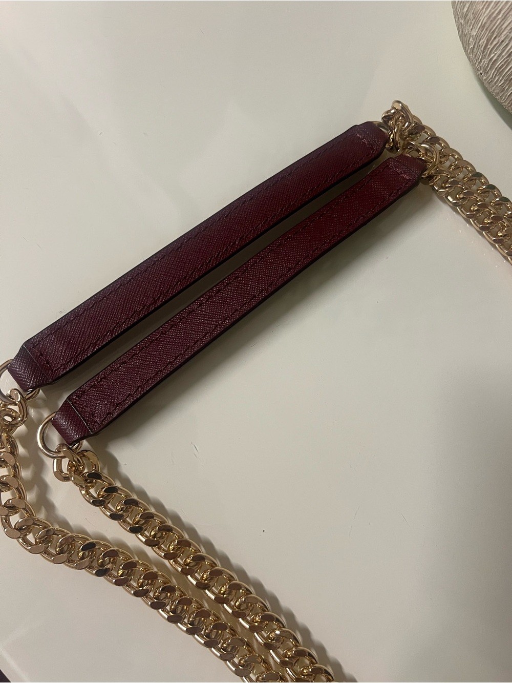 Michael Kors Brandi Medium Saffiano Leather Shoulder Bag In Merlot - Picture 8 of 9